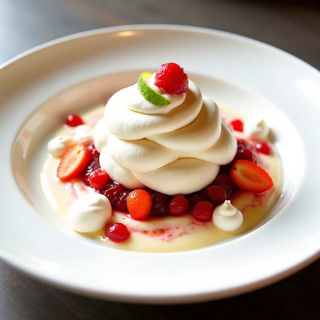 Minimalist dessert plating