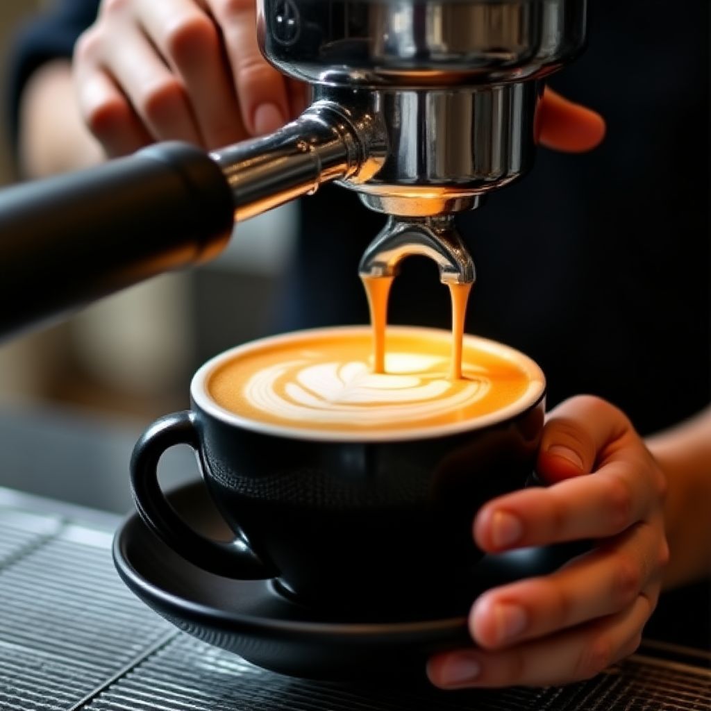 Artisanal coffee being poured