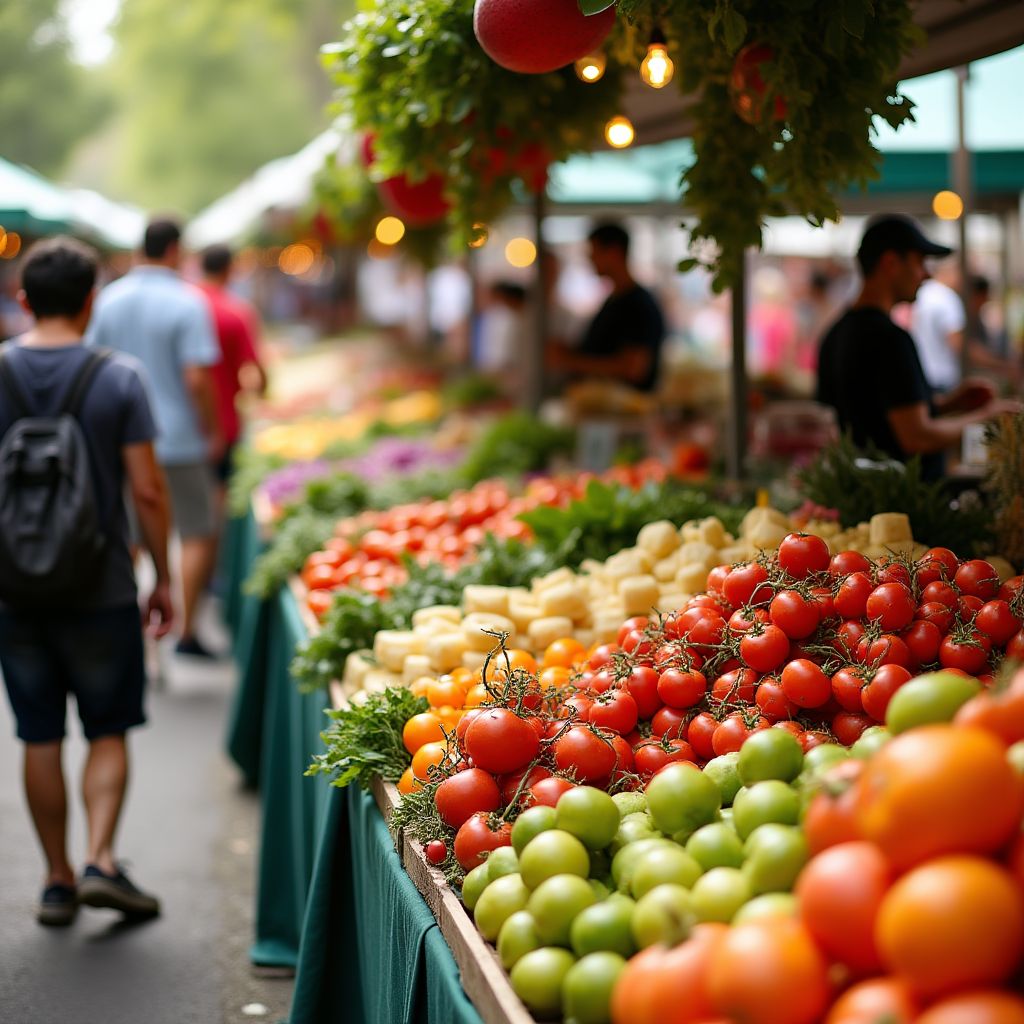 A bustling food market in Australia